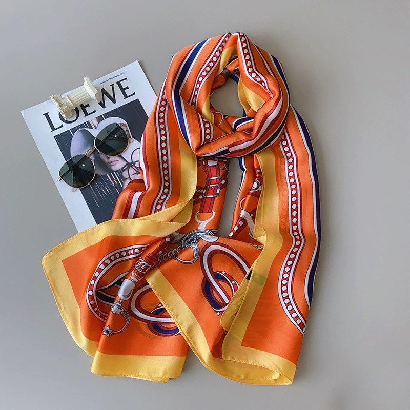Polyester Long Scarf with Ethnic Print