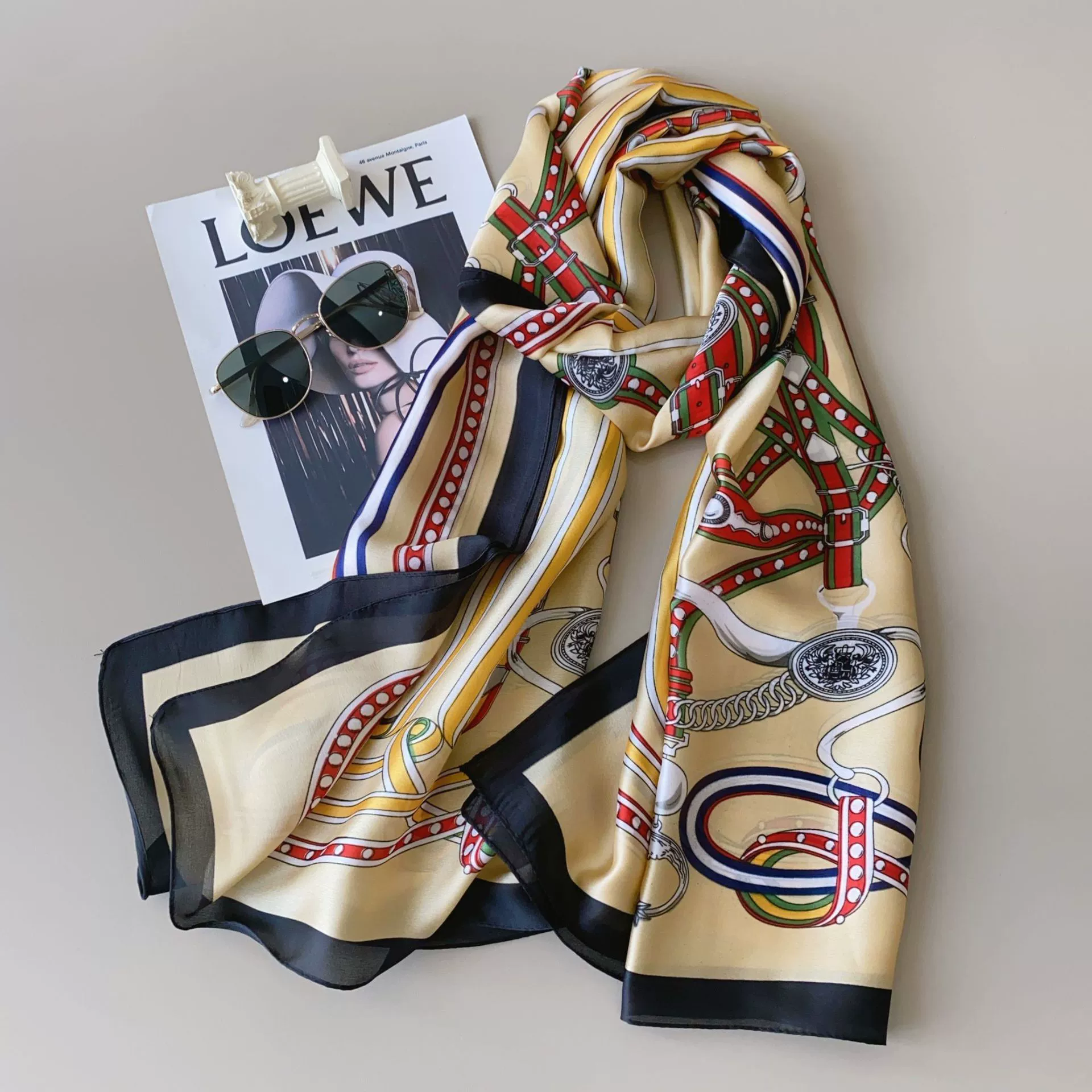Polyester Long Scarf with Ethnic Print view 6