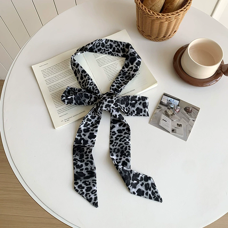 Leopard Print Narrow Scarf view 6