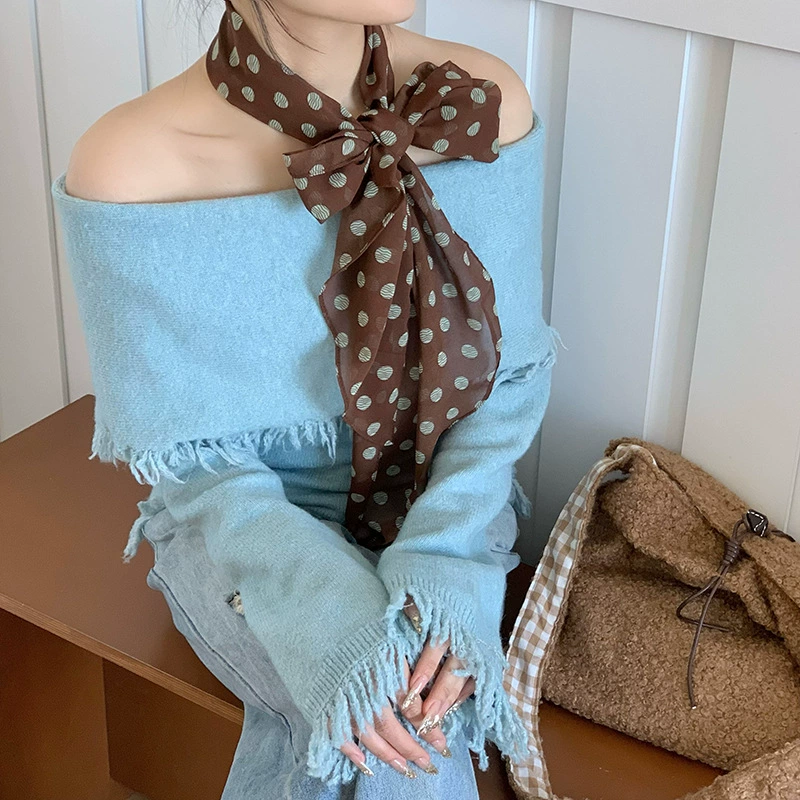 Polka Dot Long Scarf
