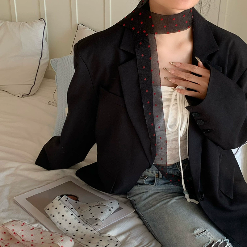 Polka Dot Long Scarf view 4