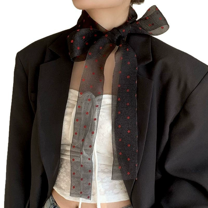 Polka Dot Long Scarf view 5