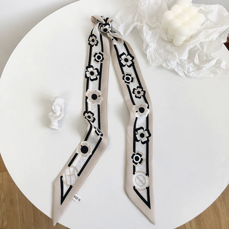 Silk-Like Narrow Scarf view 2