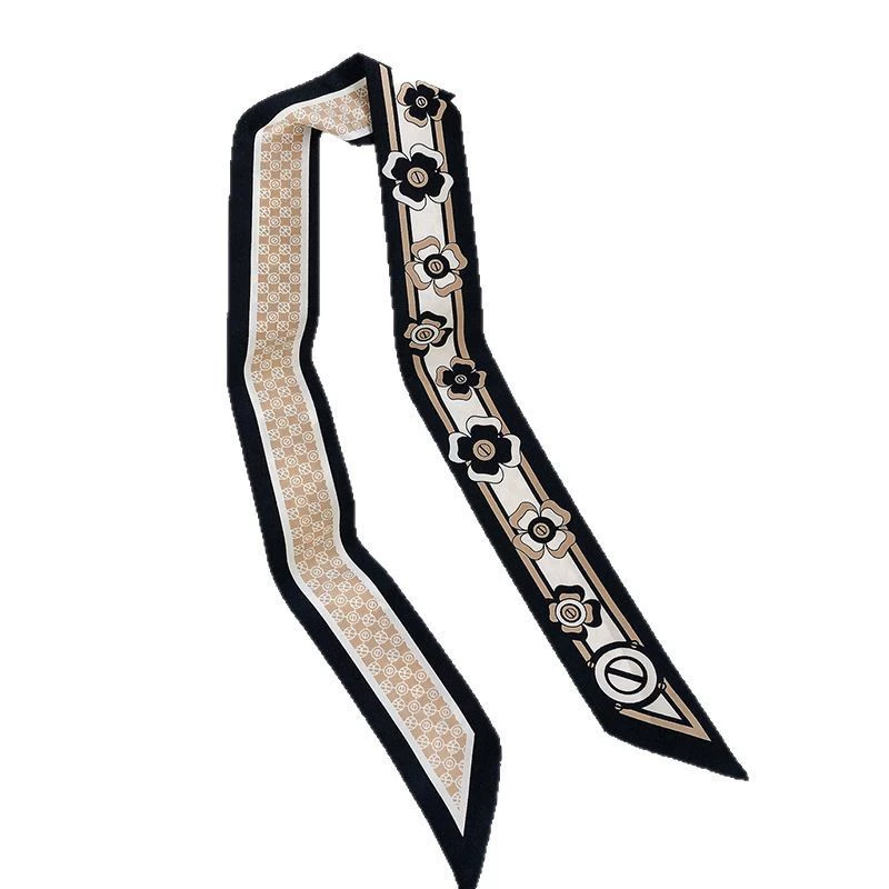 Silk-Like Narrow Scarf view 5