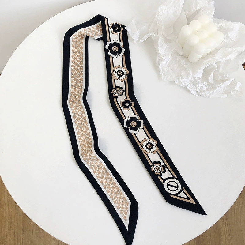 Silk-Like Narrow Scarf view 6