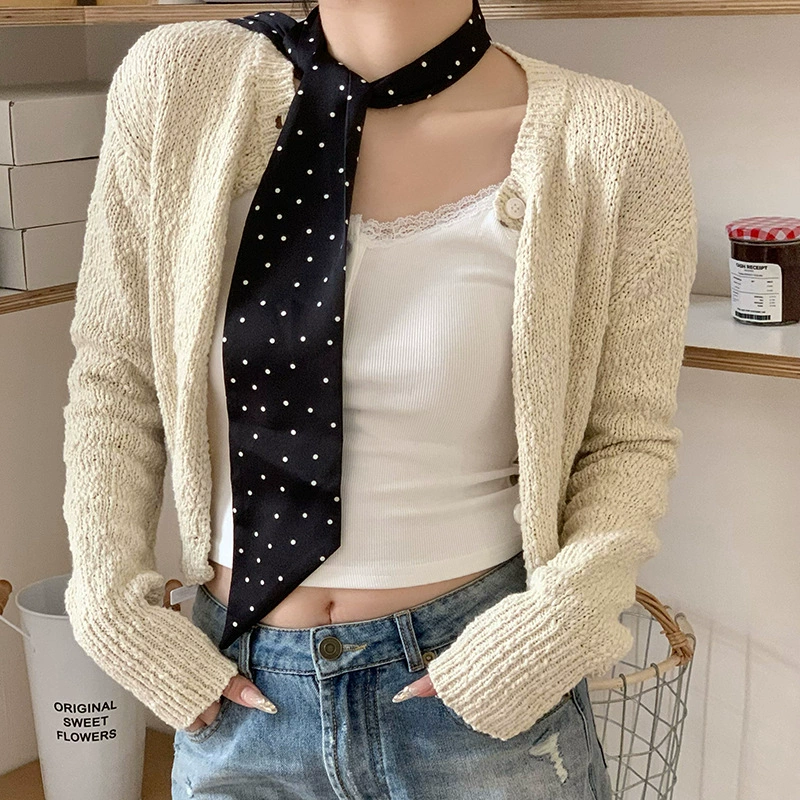Polka Dot Narrow Scarf
