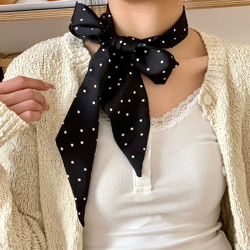 Polka Dot Narrow Scarf view 4
