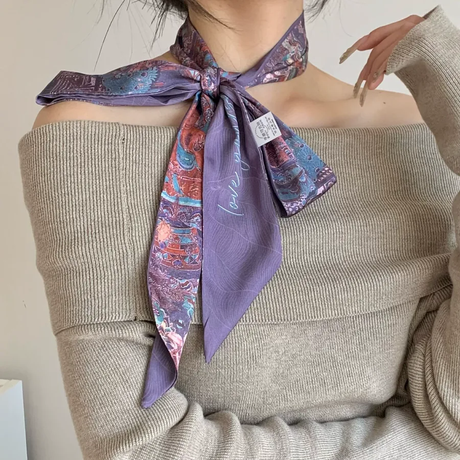 Long Scarf for Hair and Bag view 2