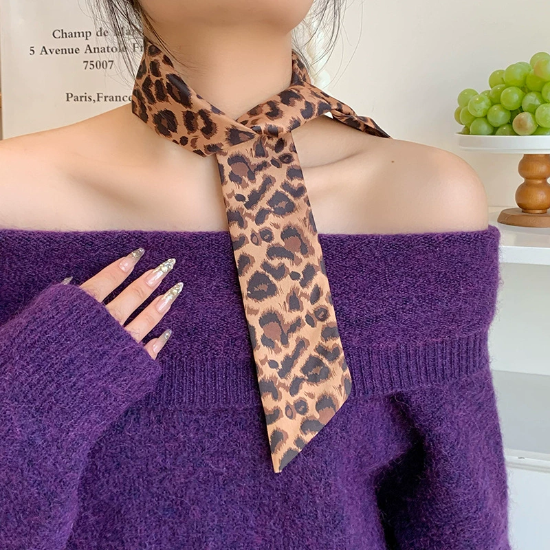 Leopard Print Scarf view 3