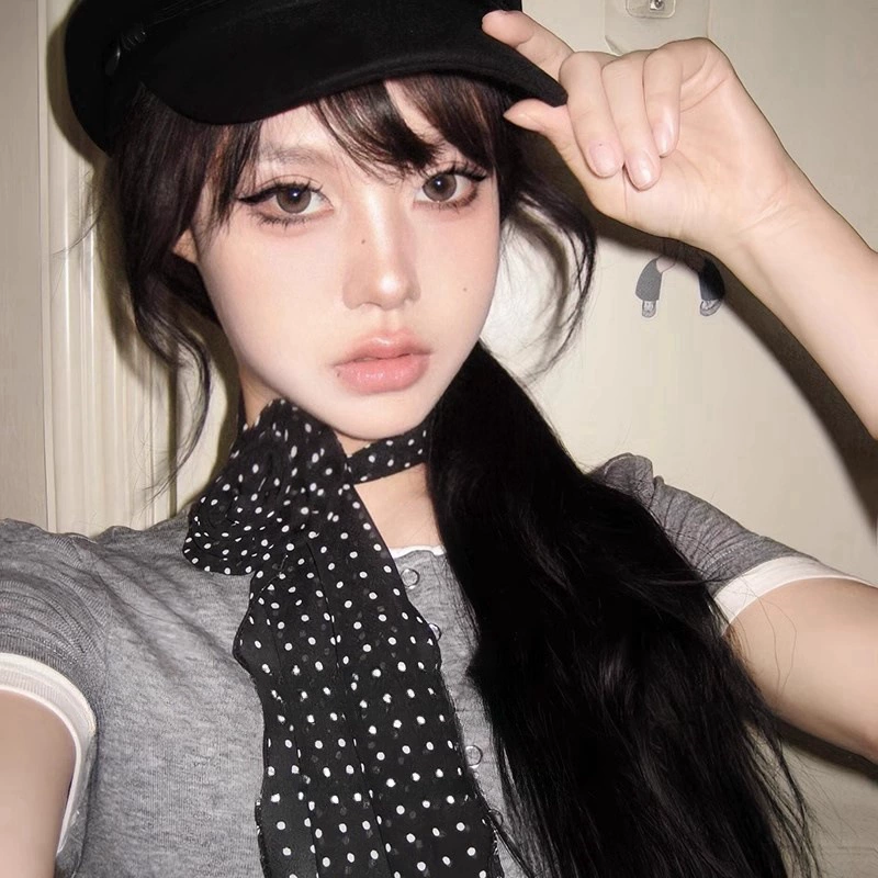 Polyester Polka Dot Long Scarf view 3