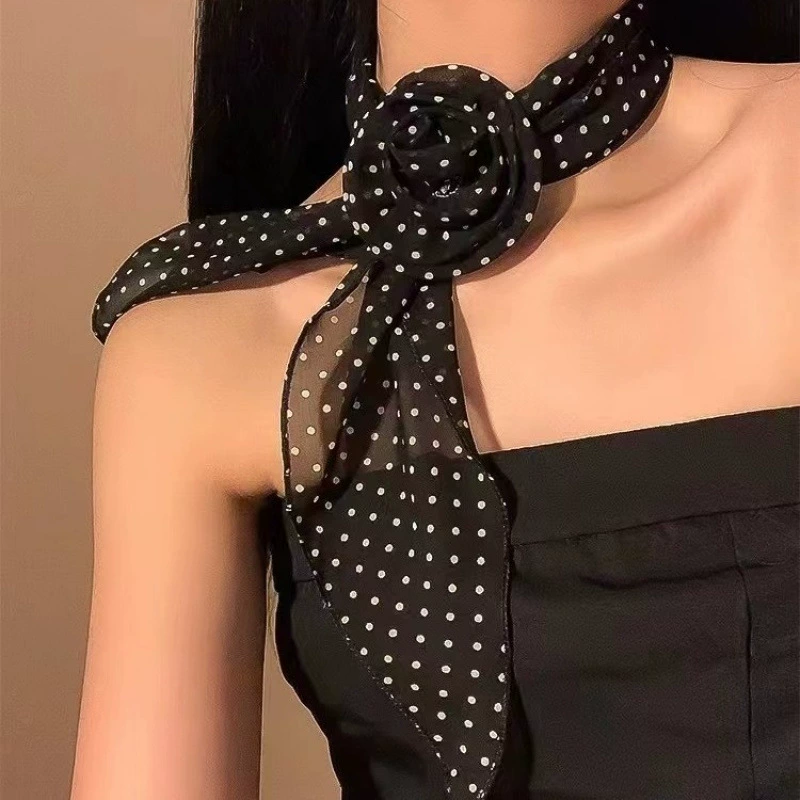 Polyester Polka Dot Long Scarf view 4
