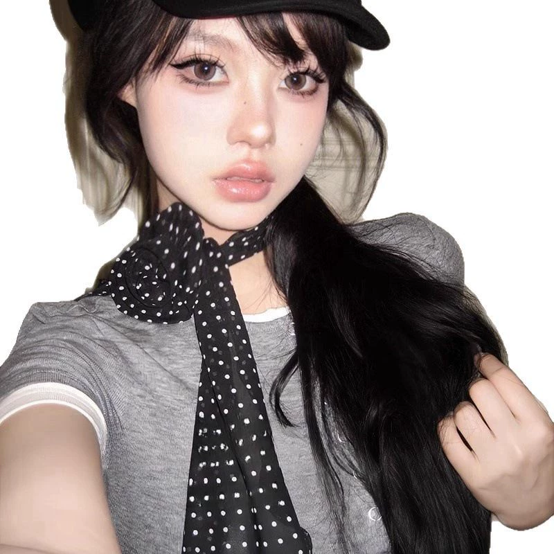 Polyester Polka Dot Long Scarf view 5
