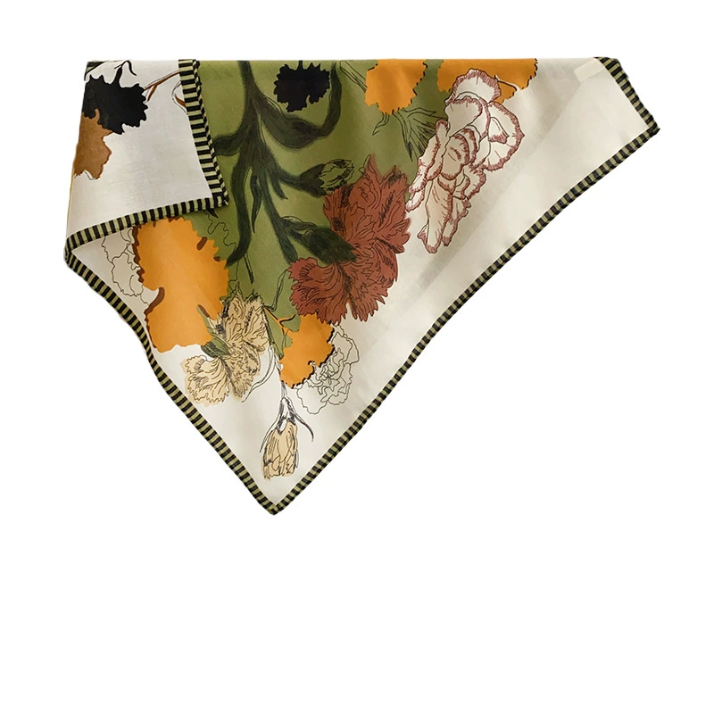Pañuelo cuadrado de poliéster con estampado floral view 5
