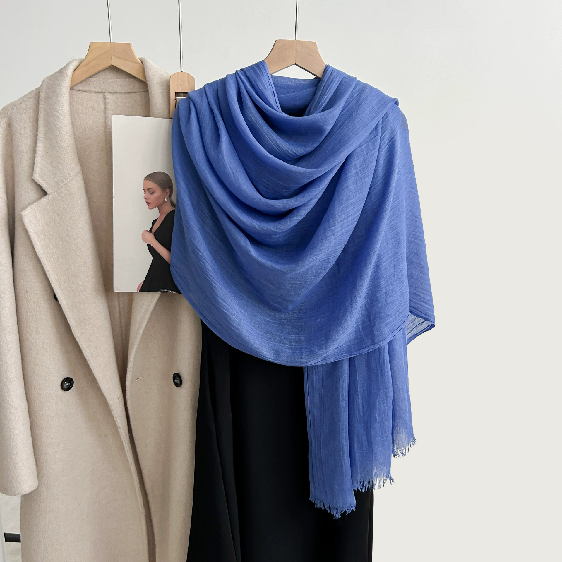 Polyester Solid Color Scarf view 8