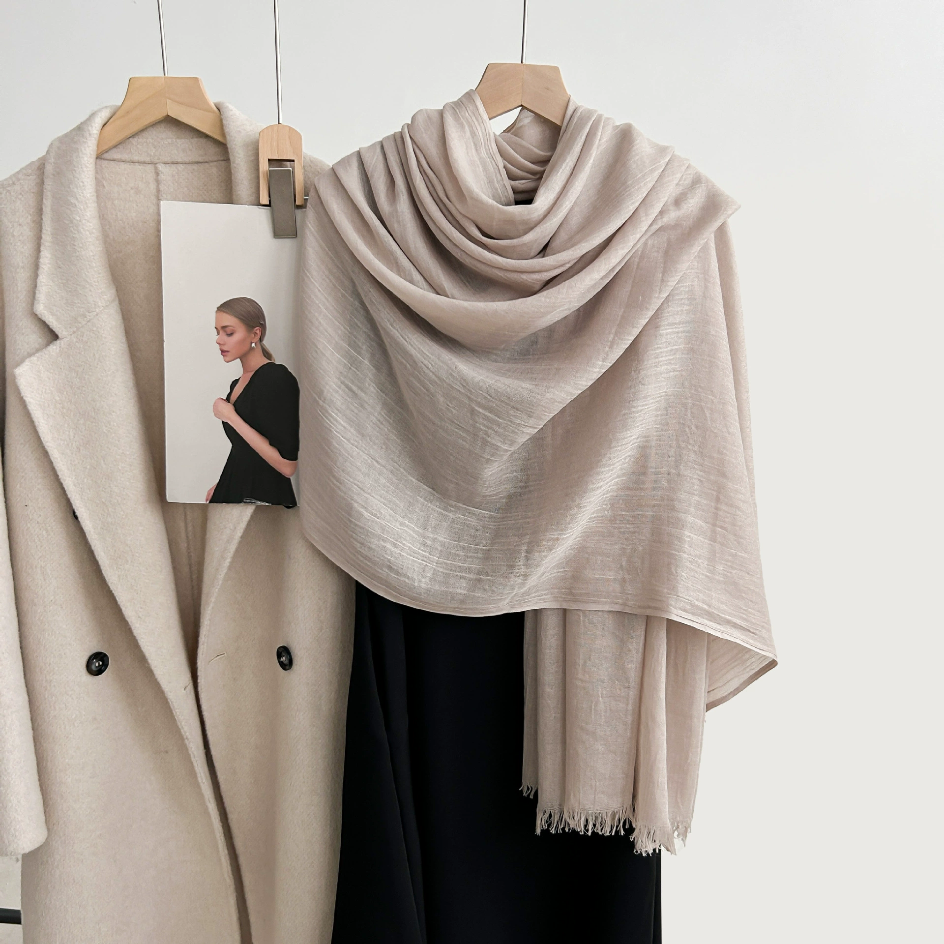 Polyester Solid Color Scarf view 10