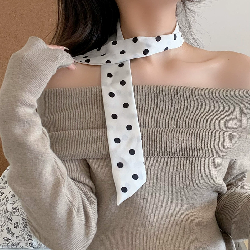 Narrow Long Scarf view 4