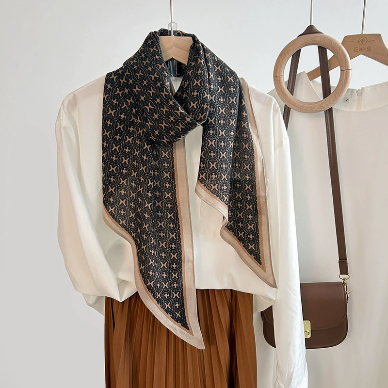 Silk-Like Print Scarf