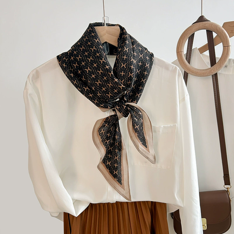 Silk-Like Print Scarf view 2