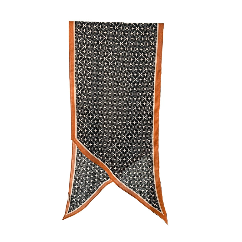 Silk-Like Print Scarf view 5