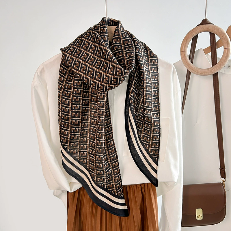 Silk-Like Print Scarf