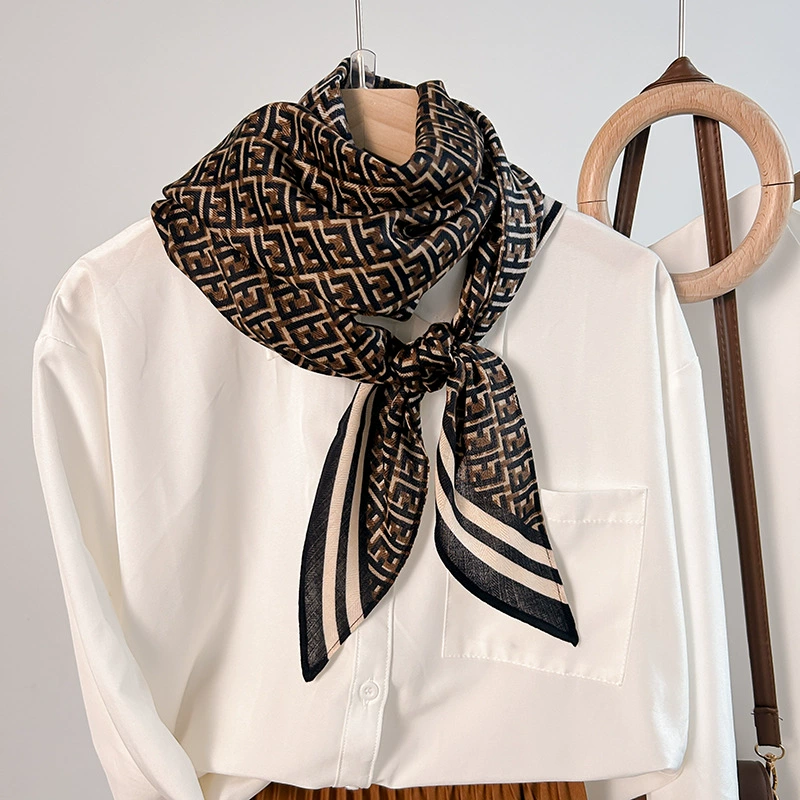 Silk-Like Print Scarf view 2