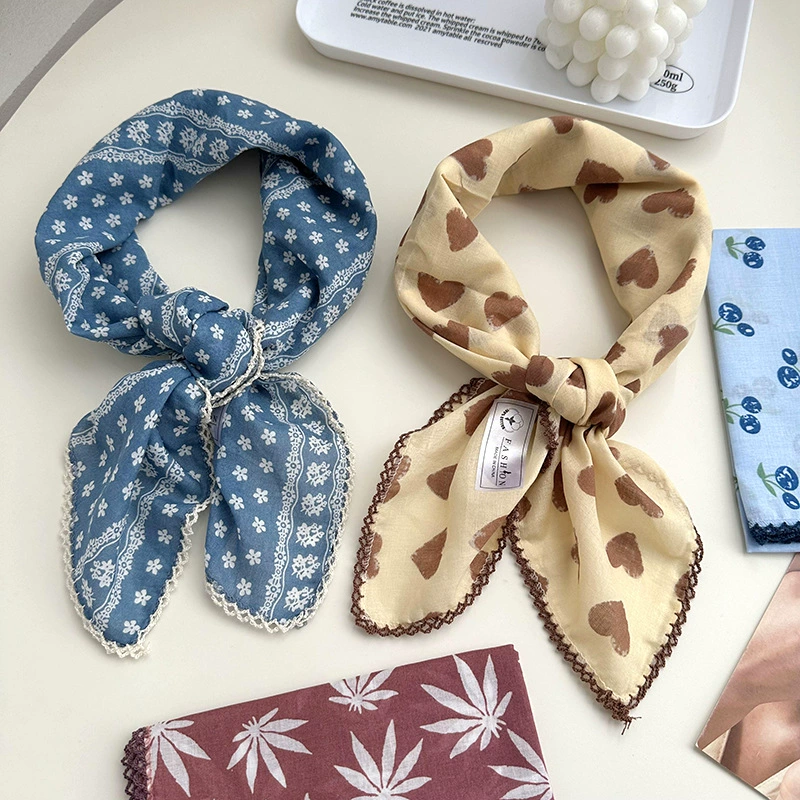 Floral Cotton Square Scarf view 3
