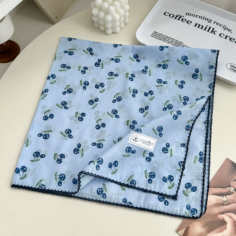 Floral Cotton Square Scarf view 4