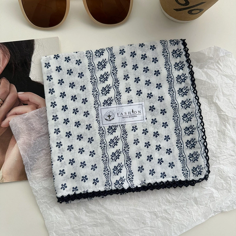Floral Cotton Square Scarf view 9