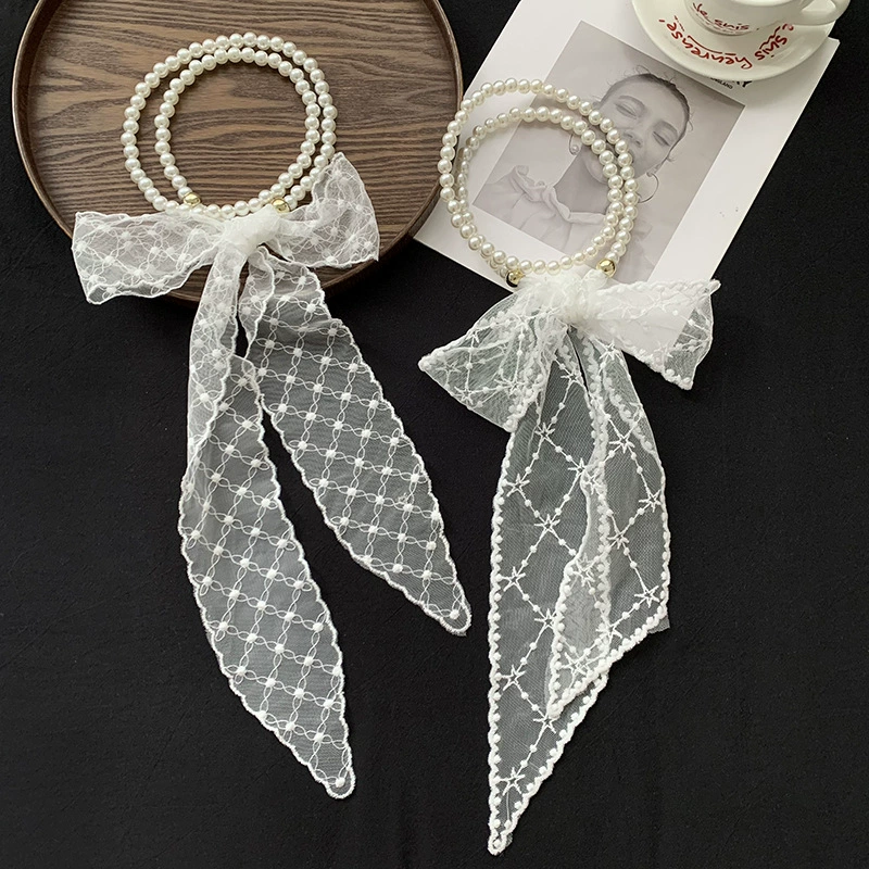 Pearl Lace Long Scarf view 2