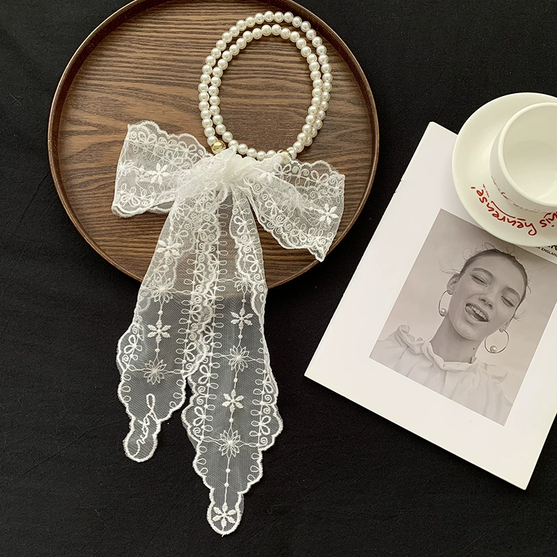Pearl Lace Long Scarf view 7