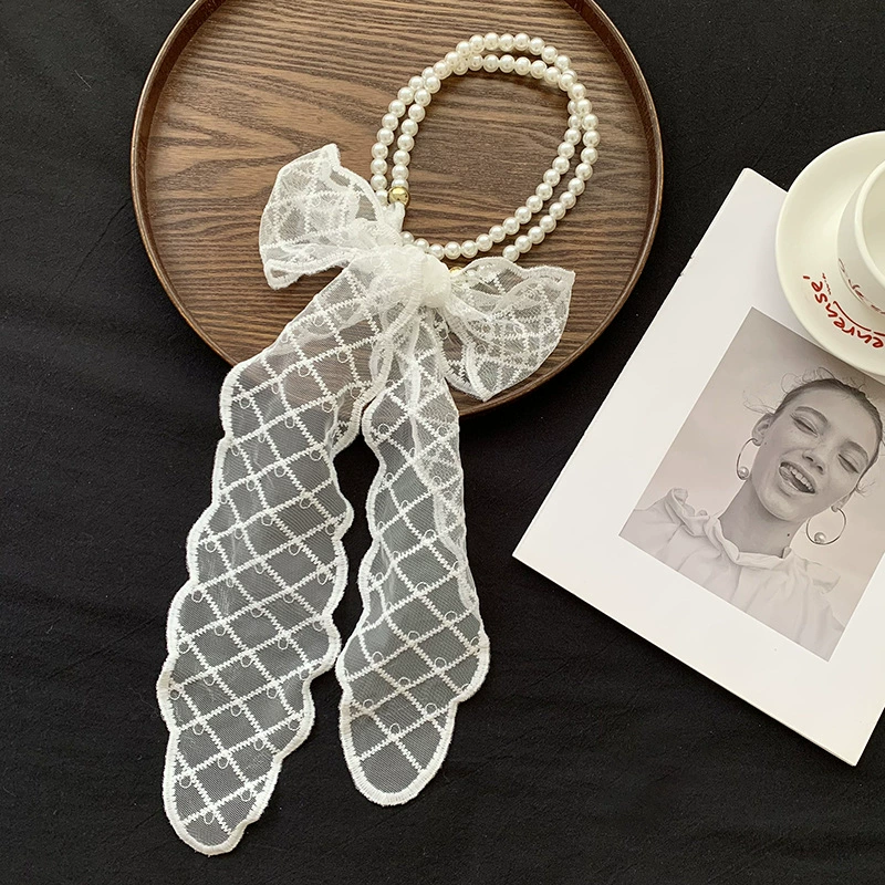 Pearl Lace Long Scarf view 9