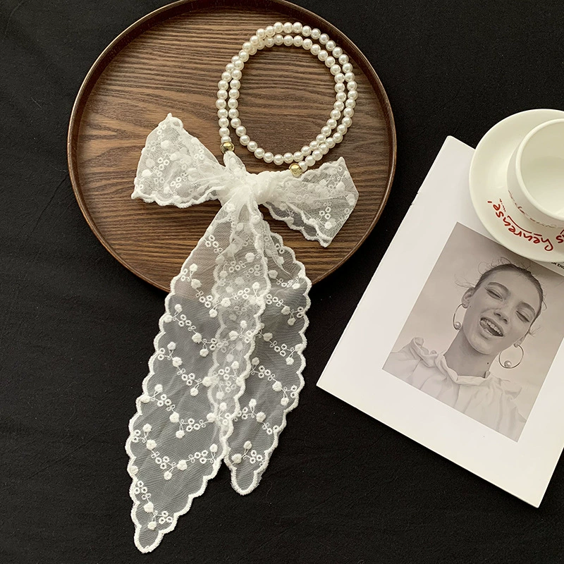 Pearl Lace Long Scarf view 10