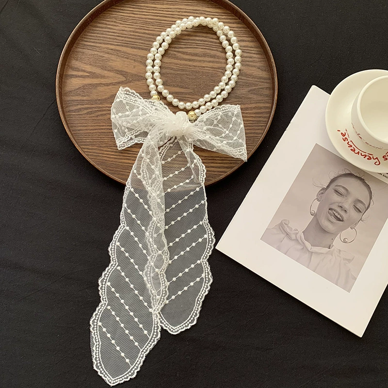 Pearl Lace Long Scarf view 11