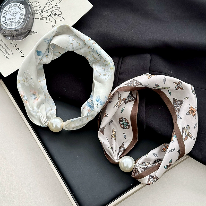 Magnetic Clasp Pearl Scarf view 4