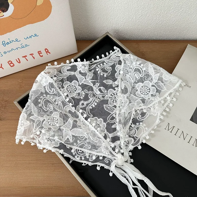 Lace Triangle Head Scarf view 6