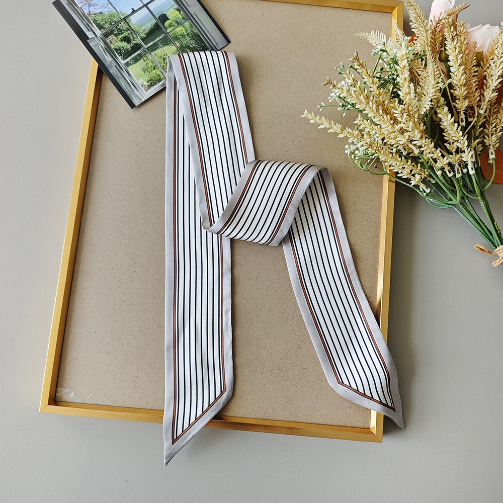 Polyester Striped Long Scarf view 7