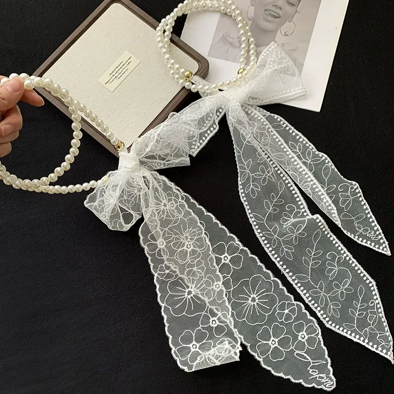 Pearl Lace Long Scarf view 3