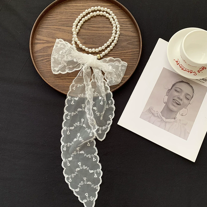 Pearl Lace Long Scarf view 8