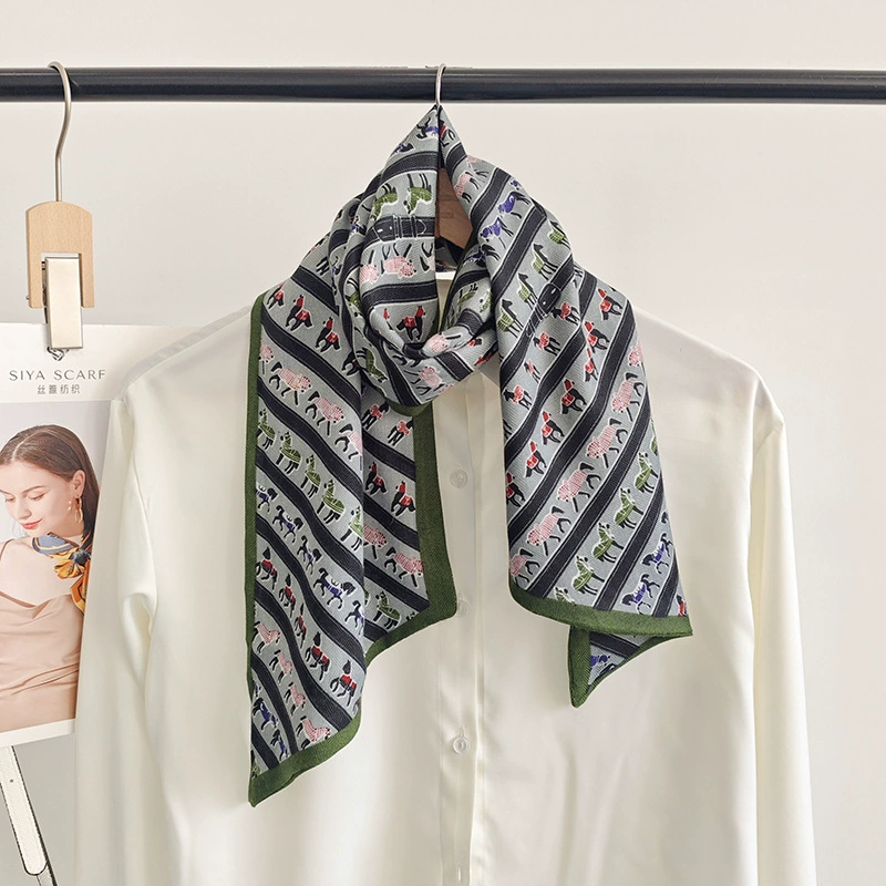 Silk-Like Horse Print Scarf view 2