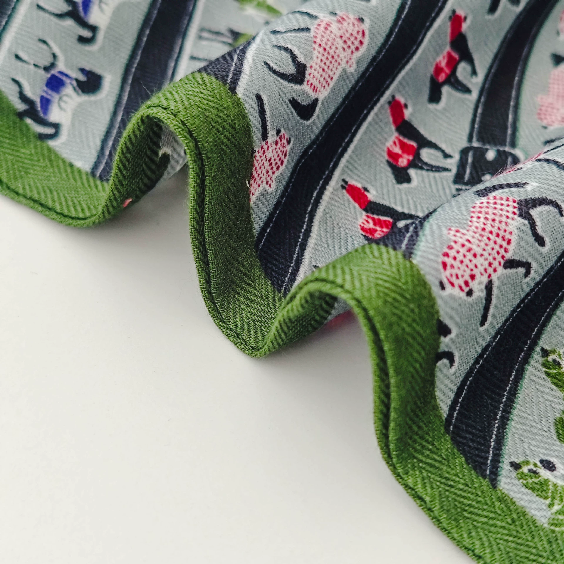 Silk-Like Horse Print Scarf view 3