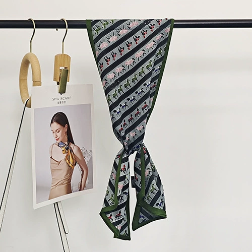 Silk-Like Horse Print Scarf view 4