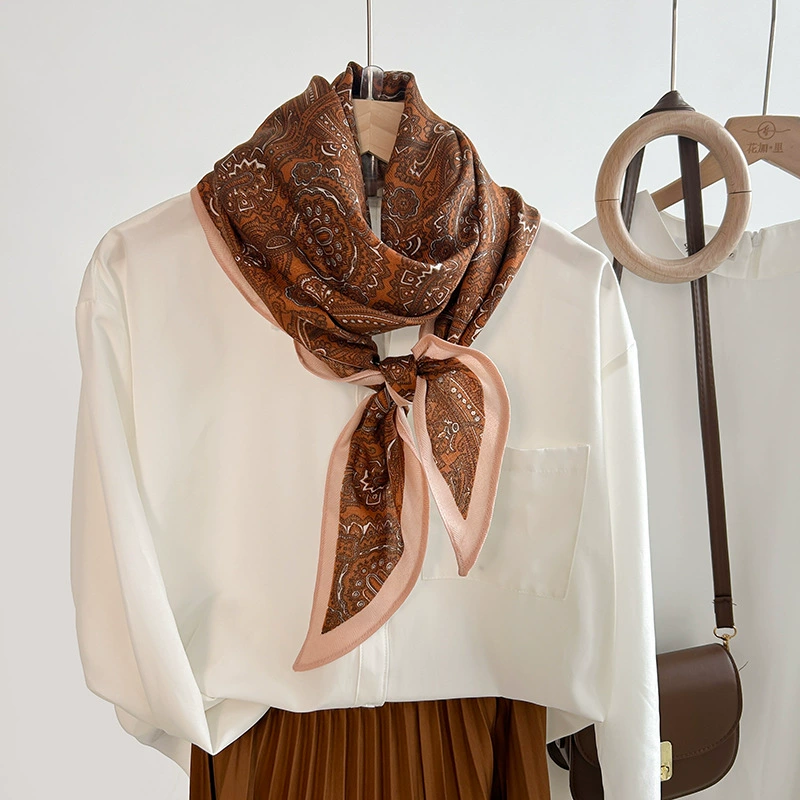 Silk-Like Ethnic Print Scarf view 2