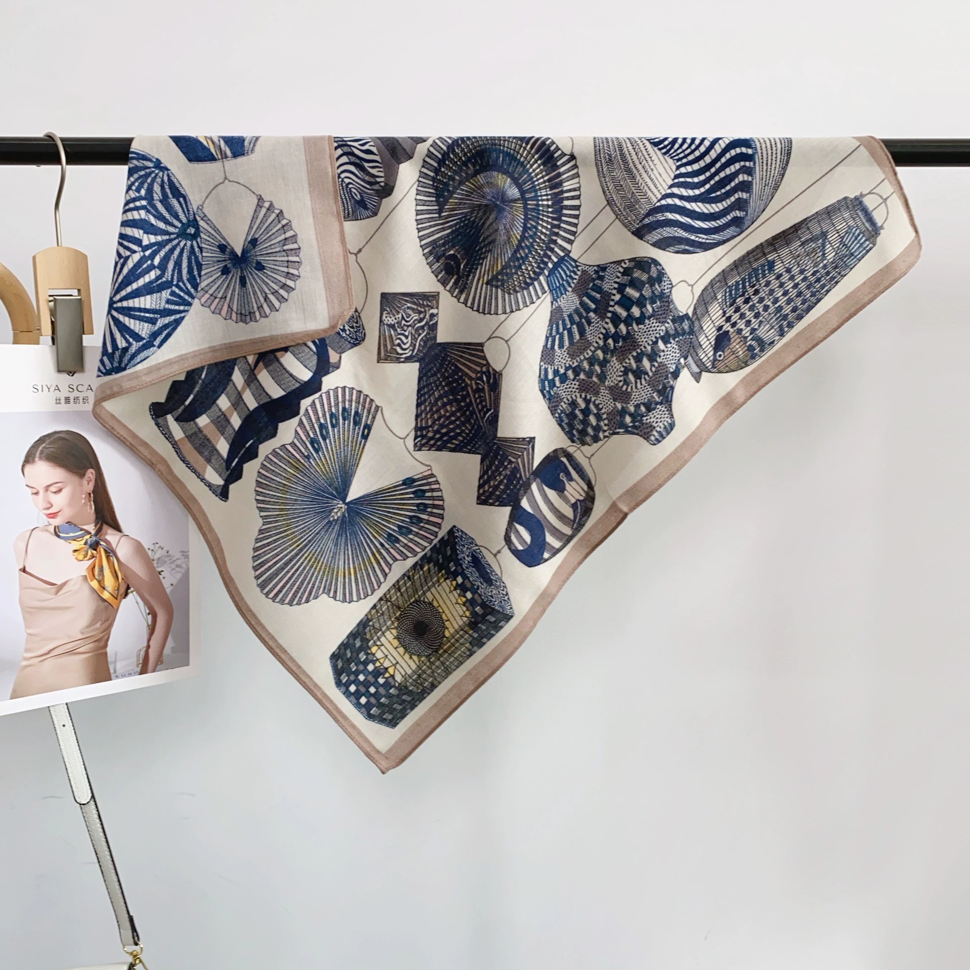 Herringbone Retro Art Square Scarf view 2