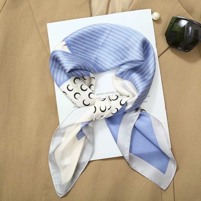 Faux Silk Square Scarf for Women view 2