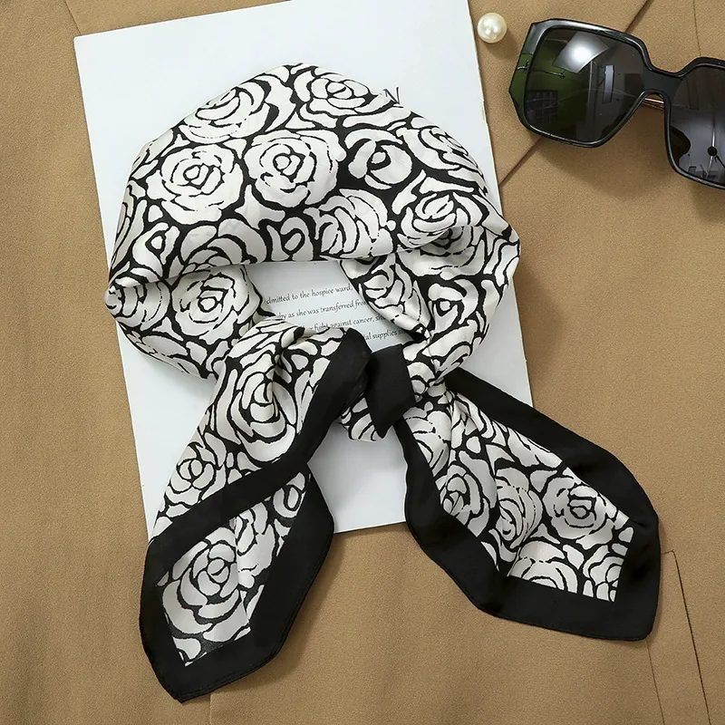 Faux Silk Square Scarf for Women view 9