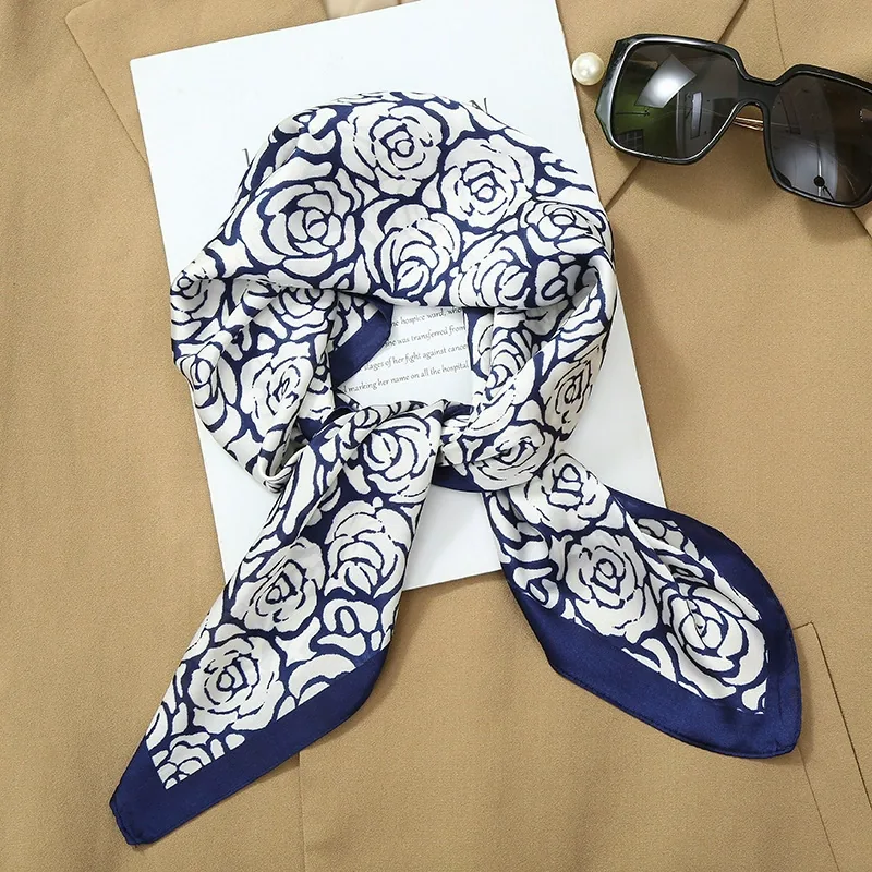 Faux Silk Square Scarf for Women view 10