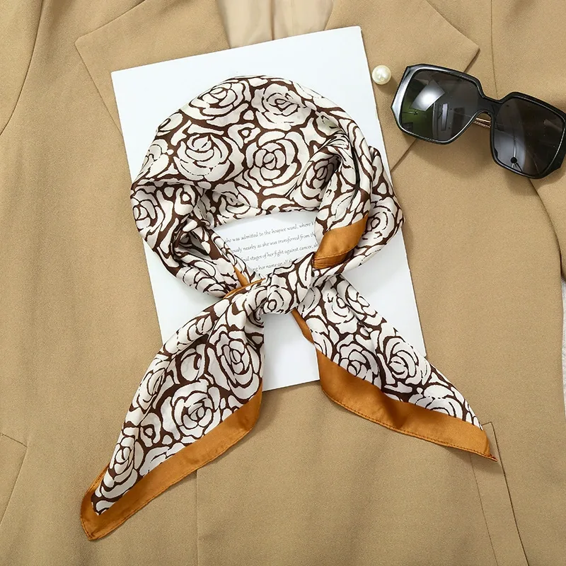 Faux Silk Square Scarf for Women view 11