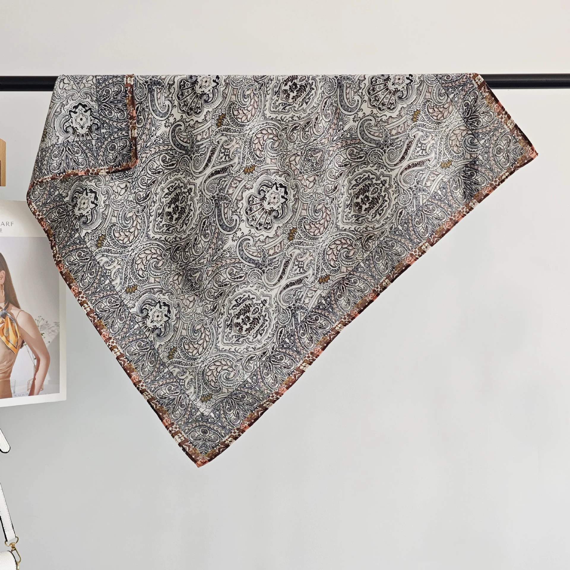 Paisley Velvet Feel Square Scarf view 2
