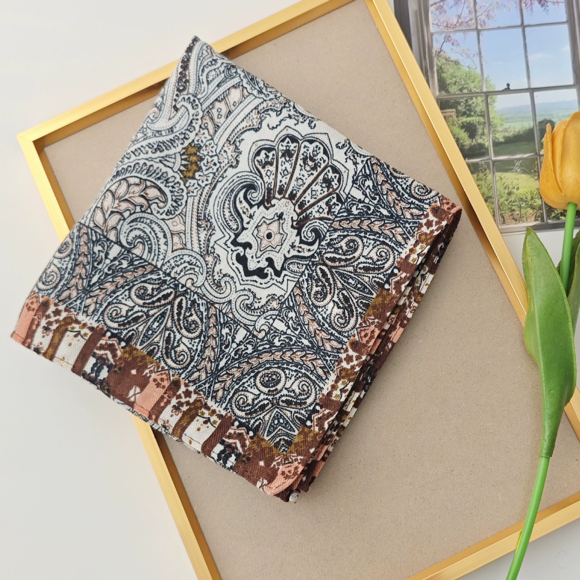 Paisley Velvet Feel Square Scarf view 3