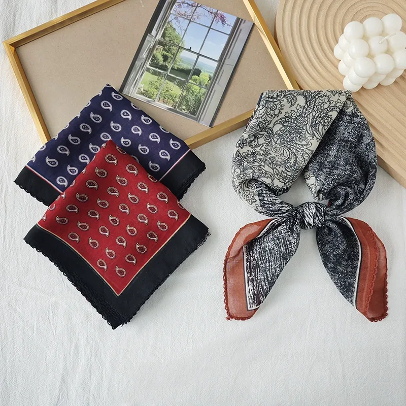 Color Block Print Square Scarf